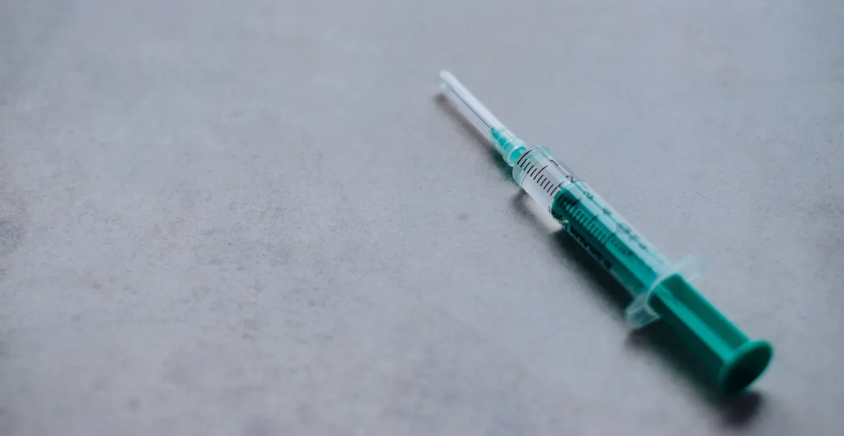 syringe on the table